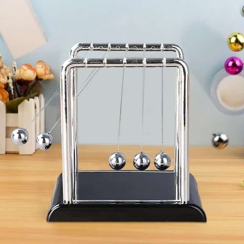 Newton Cradle Balance Steel Balls, 5 Balls Physics Science Pendulum Desk Toy, Home Decor Anti Stress Game Toy, Metal Pendulum Ball School Teaching Supplies, Steel Ball Balance Toy, Cool Office Decor and Tabletop Toys for Stress Relief Newton Cradle Balance Steel Balls, 5 Balls Physics Science Pendulum Desk Toy, Home Decor Anti Stress Game Toy, Metal Pendulum Ball School Teaching Supplies, Steel Ball Balance Toy, Cool Office Decor and Tabletop Toys for Stress Relief